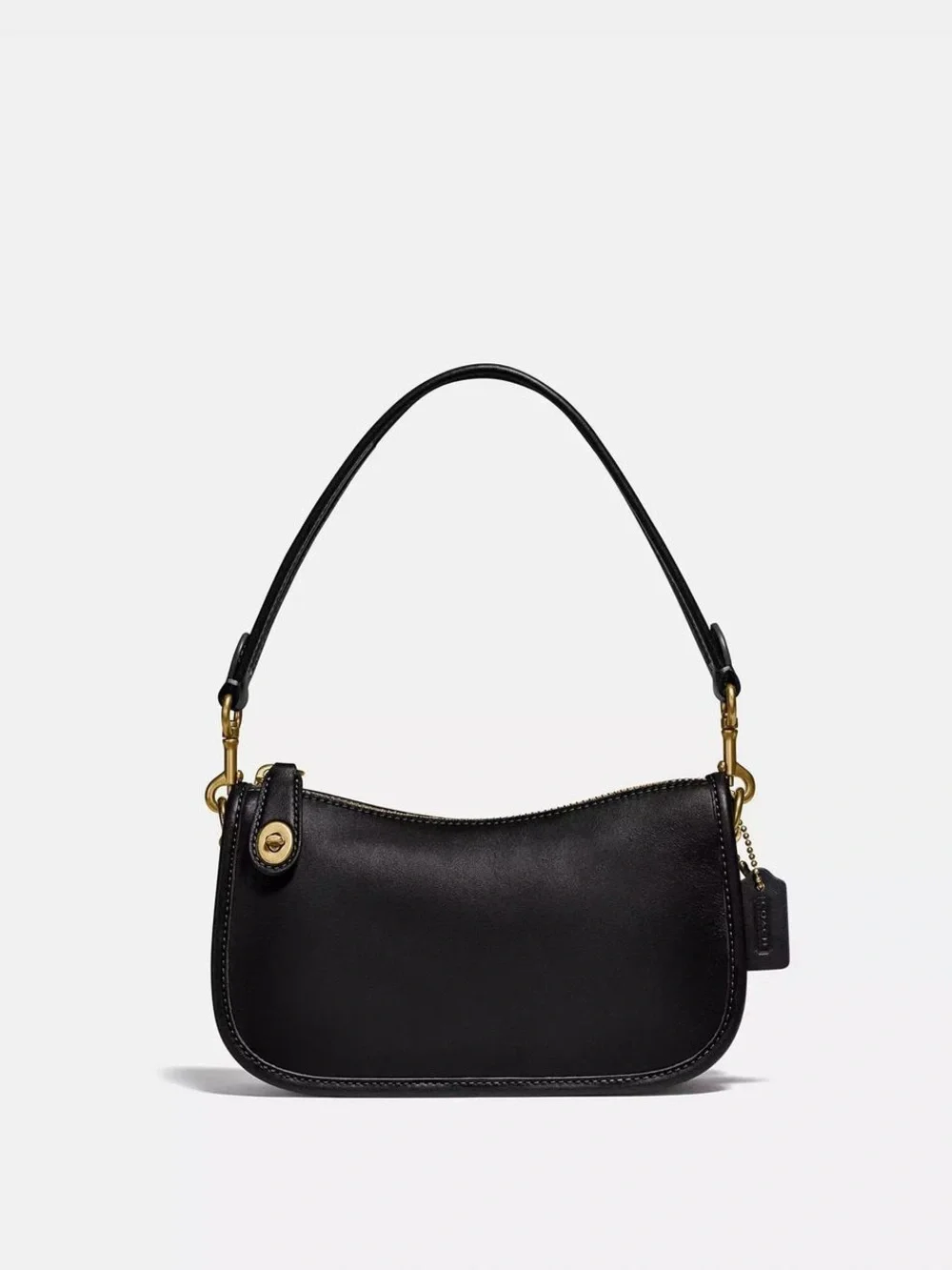 Coach Swinger Black Leather Shoulder Bag